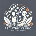DALL·E 2024-12-11 17.59.21 - A simplified pediatric clinic logo featuring lily of the valley flowers (suzuran) and children. The design is minimalistic, clean, and elegant, with c
